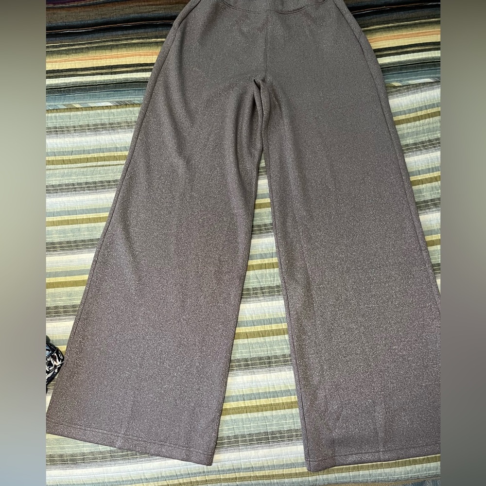 SPANX Gray Wide Leg Pants with Flowing Silhouette
